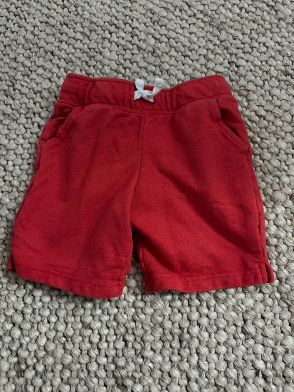 Cat&-Jack Red Kids Knit Shorts with Drawstring size 5T